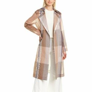 Lafayette 148 Brown Trench Topper